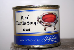 Canned turtle soup.